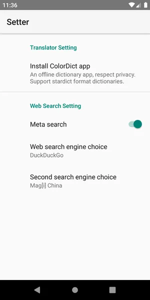 Setter  A multipurpose search app for Android